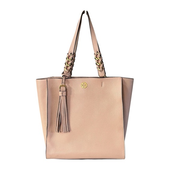 Tory Burch Brooke Tote Pink Salt Blush Pebbled Leather Gold Hardware - Picture 17 of 17